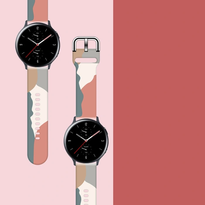 Pasek Strap Moro do Samsung Galaxy Watch 40 / 41 / 42 / 43 / 44 mm silikonowa bransoletka opaska do zegarka - wzór 15