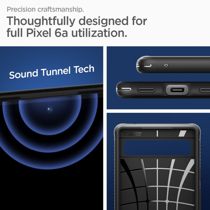Hülle Spigen Rugged Armor Google Pixel 6a MATTE Schwarz