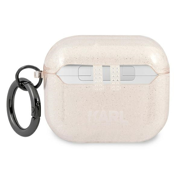 Case KARL LAGERFELD Apple AirPods 3 Glitter Choupette Gold Case