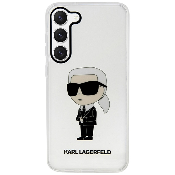 Cover Karl Lagerfeld KLHCS23MHNIKTCT S23 Plus S916 trasparente rigidocase Ikonik Karl Lagerfeld Case