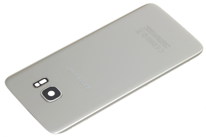 SAMSUNG Galaxy S7 Edge Akku Tür Original Grad B Silber Titanium