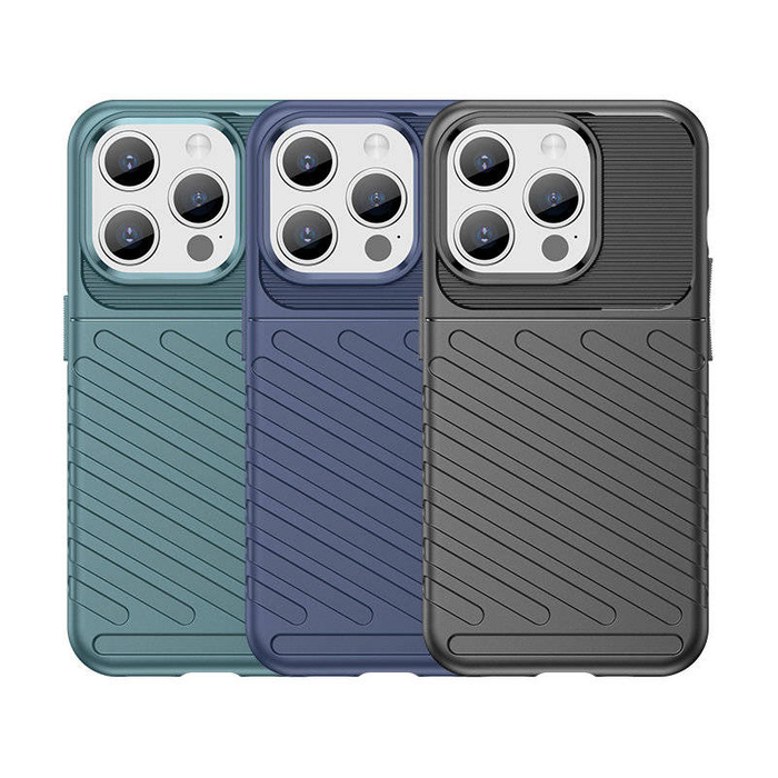 Coque iPhone 15 Pro Thunder blindée - bleue