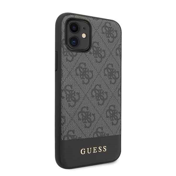 Cover GUESS Apple iPhone 11 4G Stripe Collection Grey Case