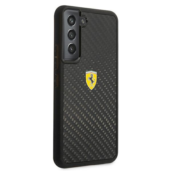Coque FERRARI Samsung Galaxy S22 On Track Real Carbon Black Hard Hardcase
