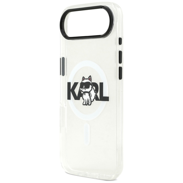 Etui Karl Lagerfeld IML Choupette Sketch Logo MagSafe do iPhone Air przezroczysty