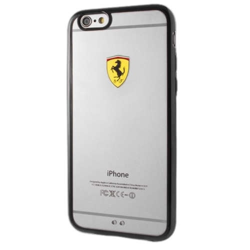 Case FERRARI Apple iPhone 6 Plus Clear Black Case