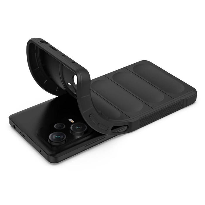 Custodia Magic Shield per Xiaomi Redmi Note 12 Pro+ cover blindata flessibile nera