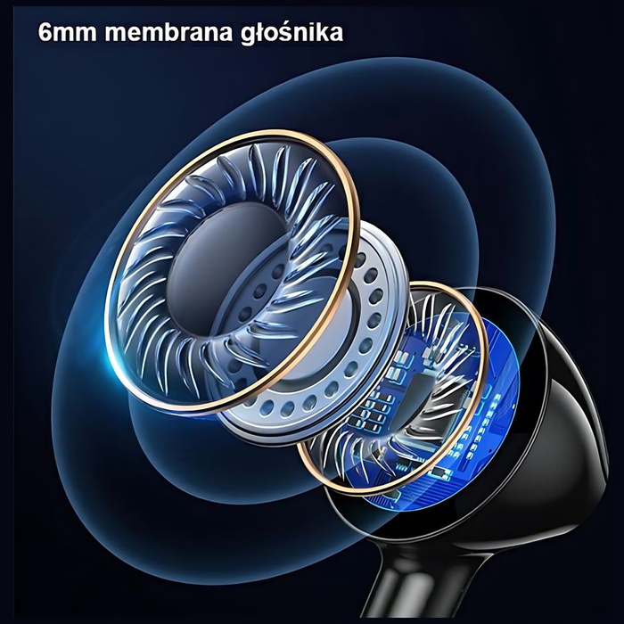 USAMS Sluchátka stereo EP-47 3,5 mm černý/černý 1,2 m HSEP4701 (US-SJ594)