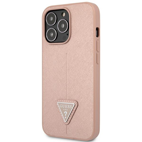 Hülle Guess GUHCP14XPSATLP iPhone 14 Pro Max 6,7" rosa/rosa hartcase SaffianoDreieck Logo