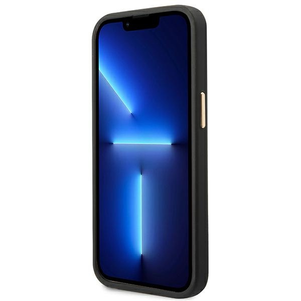 Guess GUHMP14MU4GPRK iPhone 14 Plus 6.7" schwarz/schwarz hart case 4G Logo Plate MagSafe