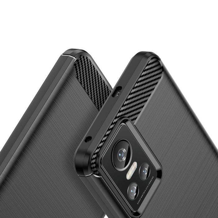 Carbon Case Flexible Hülle für Realme GT Neo 3 schwarz
