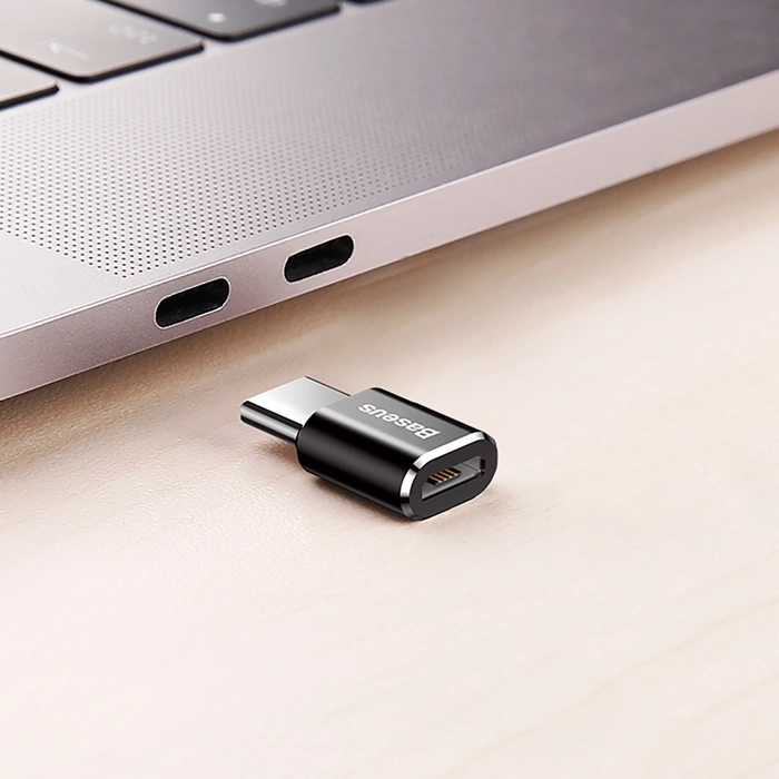 Adaptateur Baseus Micro USB vers USB Type-C Noir