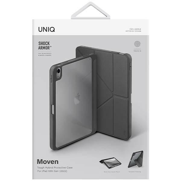UNIQ case Moven iPad 10th gen. (2022) gray/chaRCoal gray