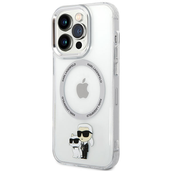Case Karl Lagerfeld KLHMP13LHNKCIT iPhone 13 Pro 6.1" hardcase transparent Iconic Karl&amp;Choupette MagSafe Case