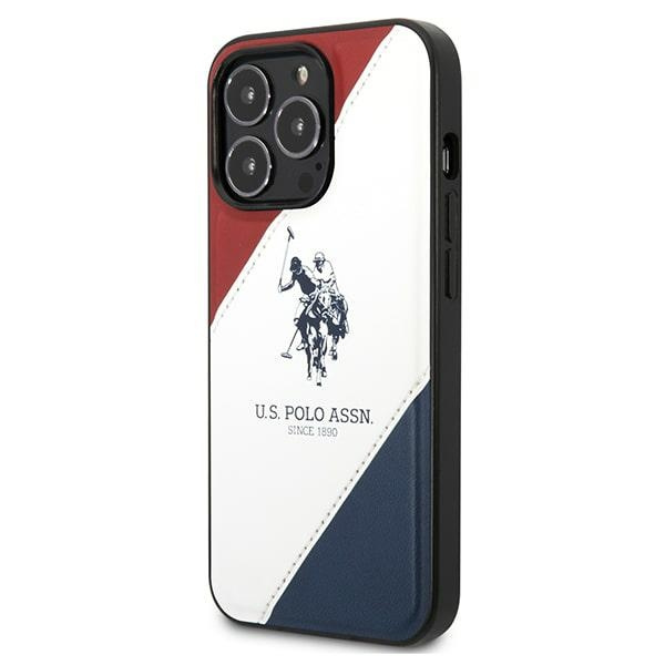 US Polo USHCP14LPSO3 iPhone 14 Pro 6.1" weiß/weiß Tricolor Geprägt