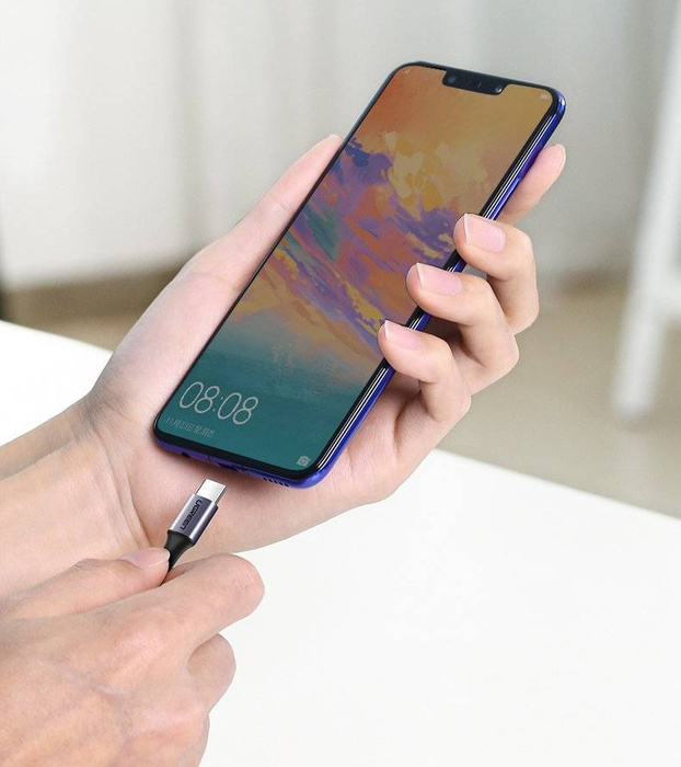 Ugreen ferde Kábel USB Type C - USB Type C Tápellátás 60 W 20 V 3 A 1 m fekete-szürke kábel (US255 50123)