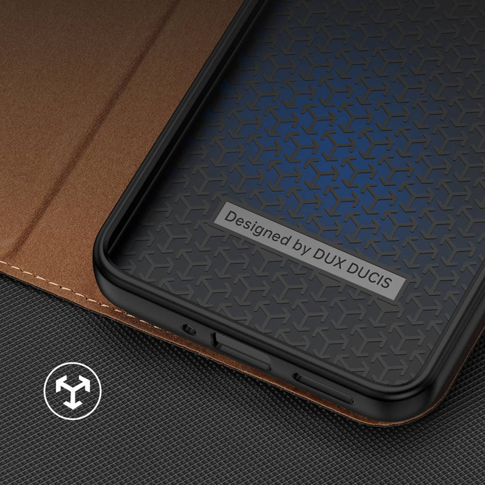 Dux Ducis Skin X2 Hülle für Xiaomi Redmi Note 12 5G / Poco X5 5G Cover Flip Wallet Stand Braun