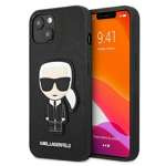 Cover KARL LAGERFELD Apple iPhone 13 Mini Saffiano Iconic Karl's Patch Nero Hardcase