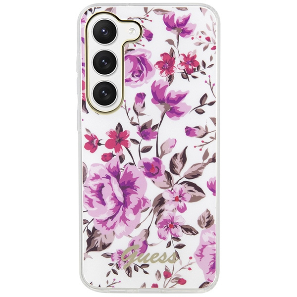 Hülle Guess Guhcs23shcfwst S23 S911 Weiß/Weiß Hardcase Flower Kollektion Case
