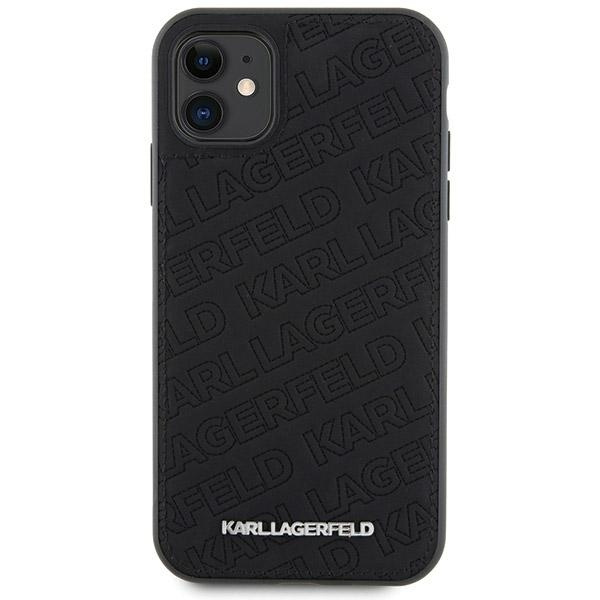 Etui Karl Lagerfeld KLHCN61PQKPMK iPhone 11 / Xr 6.1" czarny/black hardcase Quilted K Pattern Case