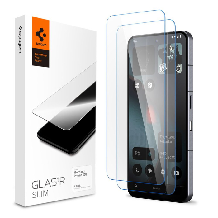 Tempered Glass Spigen GLAS.TR SLIM 2-PACK NOTHING PHONE 3 CLEAR