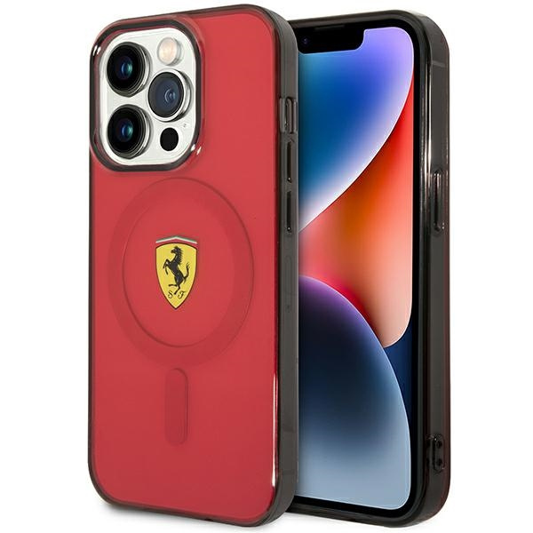 Case Ferrari FEHMP14XURKR iPhone 14 Pro Max 6.7" red/red hardcase Translucent MagSafe Case