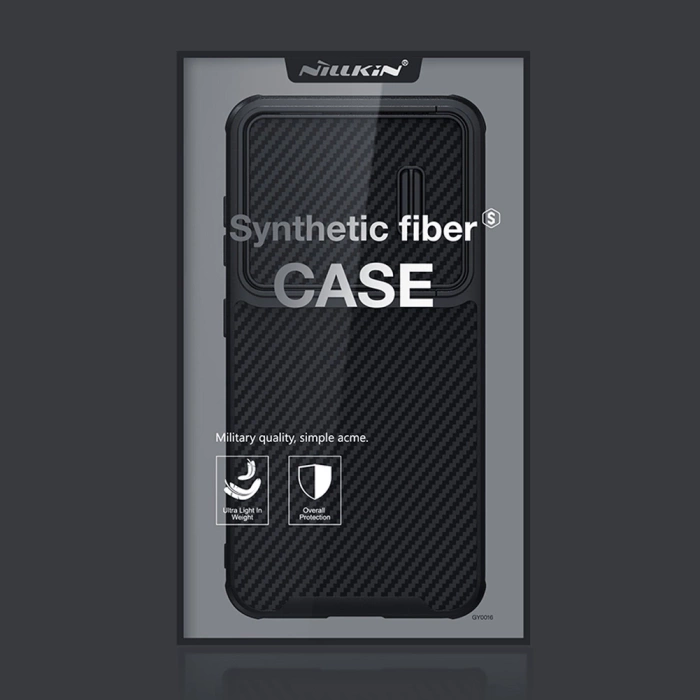 Nillkin Synthetic Fiber S Case etui Samsung Galaxy S23+ pokrowiec osłona na aparat czarne