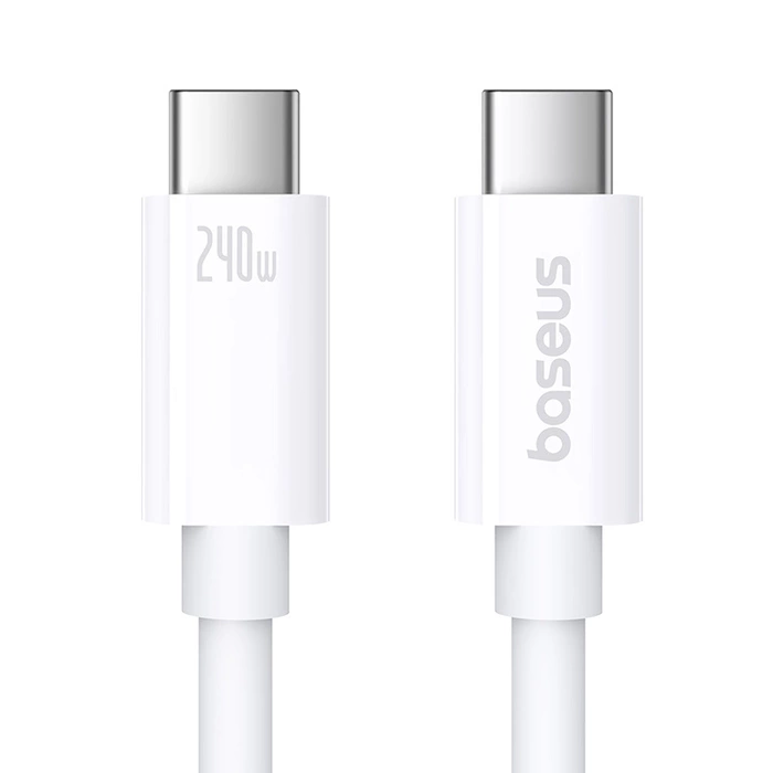Baseus CB000068 USB-C – USB-C-Kabel 240 W PD 8K 60 Hz 1 m – Weiß