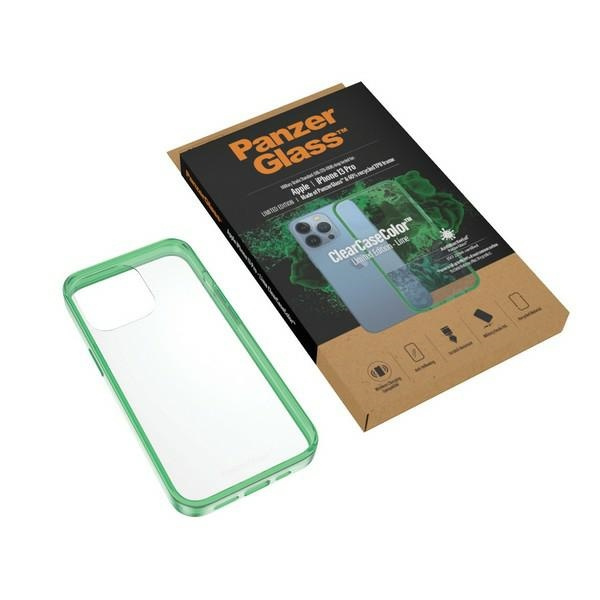 PanzerGlass ClearCase iPhone 13 Pro 6.1" Antibakteriell Militärische Qualität Lime 0339