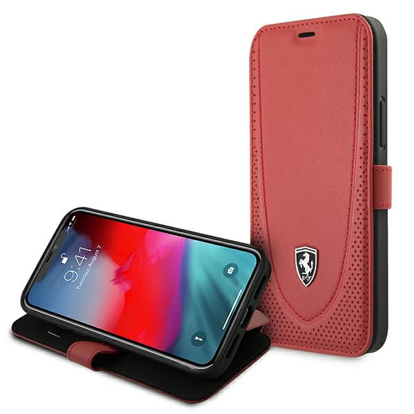Case FERRARI Apple iPhone 12 Pro Max Book Off Track Perforated FEOGOFLBKP12LRE Red Case