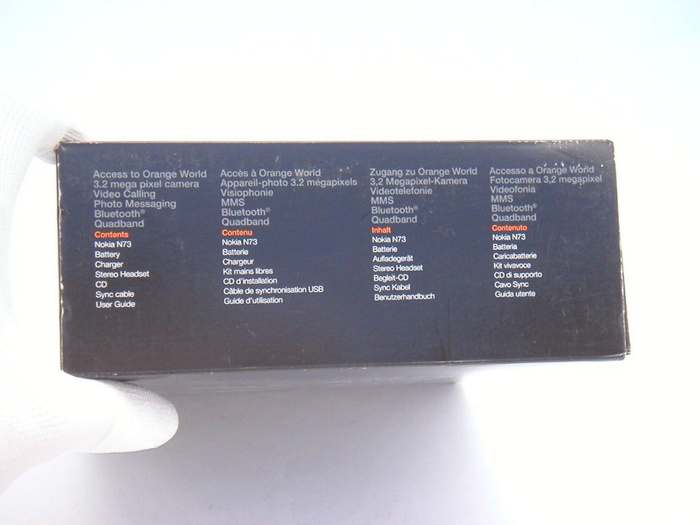 NOKIA N73 Oranžová krabička na CD, Kábel