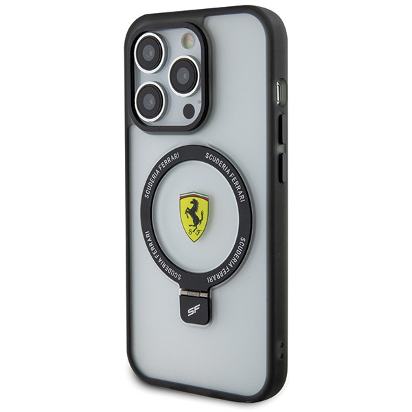 Coque Ferrari FEHMP15LUSCAH iPhone 15 Pro 6.1" transparent durcase Ring Stand 2023 Collection MagSafe Case