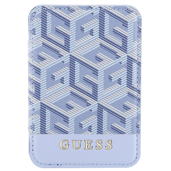 Guess Wallet Card Slot GUWMSHGCFSEB MagSafe GCube stripe azul/azul