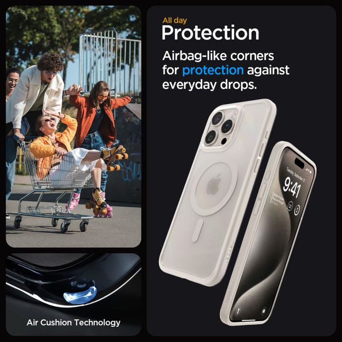 Coque Spigen Ultra Hybrid Mag MagSafe iPhone 15 Pro Max Frost Natural Titanium Case