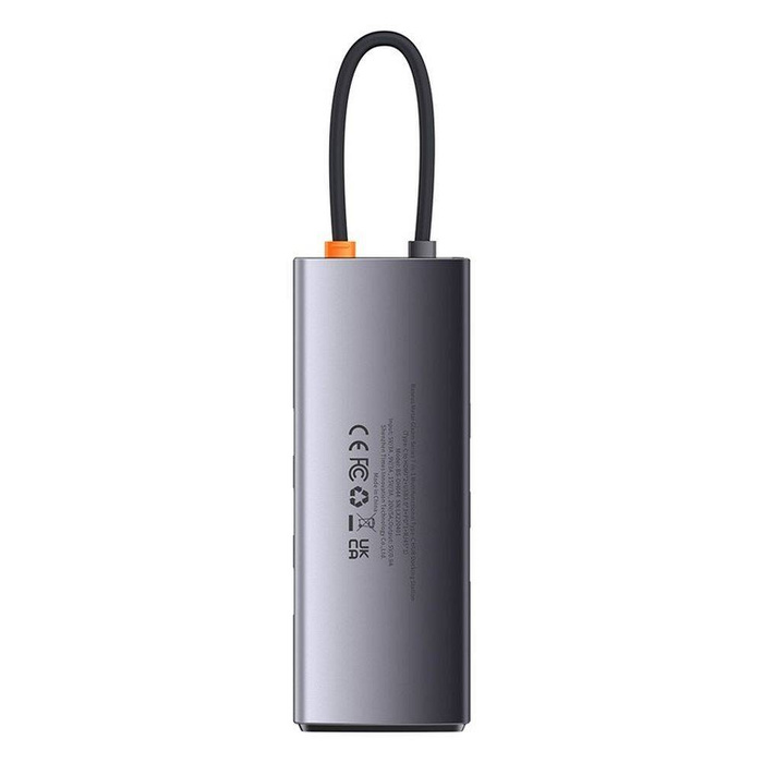 Baseus Metal Gleam Series HUB 7 en 1 Estación de acoplamiento USB tipo C - 2 x HDMI / 3 x USB 3.2 Gen. 1/1 x Power Delivery / 1 x RJ-45 Ethernet Gray (WKWG040113)