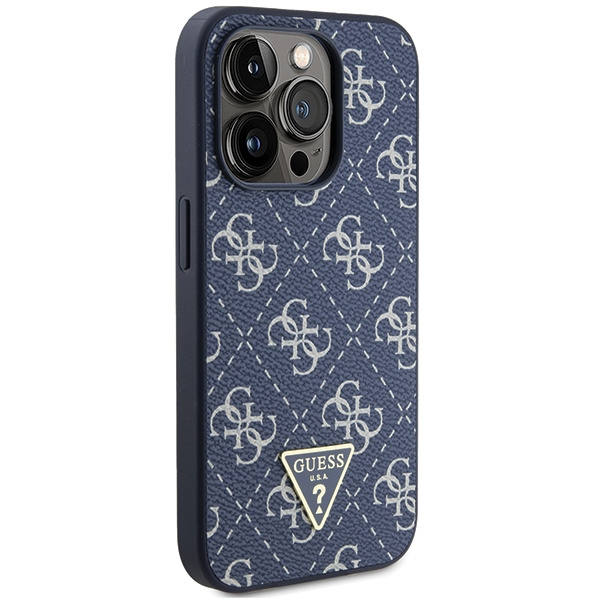 Etui Guess GUHCP15LPG4GPB iPhone 15 Pro 6.1" niebieski/blue hardcase 4G Triangle Metal Logo Case