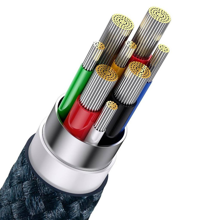 Baseus Flash Series II Cable USB Tipo C / USB Tipo A - USB Tipo C / Lightning / micro USB 100 W 1,5 m azul (CASS030203)