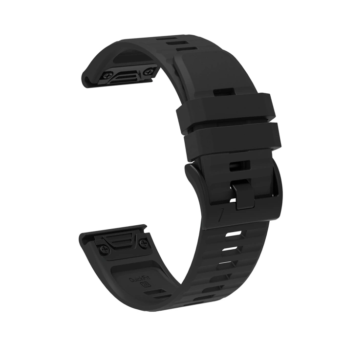 Silikonarmband für Garmin Fenix ​​​​3/5X/6X/7X Pro – schwarz
