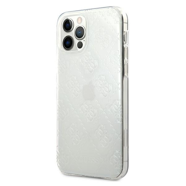 Hülle GUESS Apple iPhone 12 12 Pro 6.1 4G 3D-Muster Sammlung GUHCP12M3D4GTR Klar Hardcase
