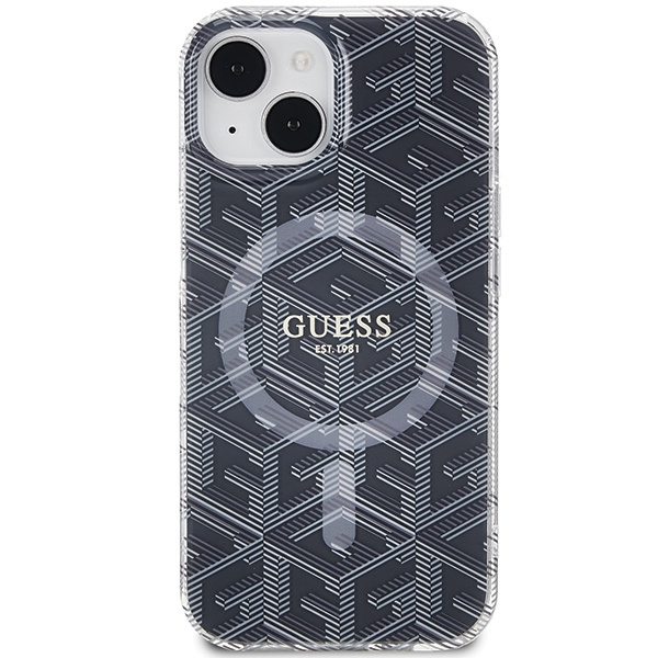 Etui Guess GUHMP15MHGCUSTGK iPhone 15 Plus / 14 Plus 6.7" czarny/black hardcase IML GCube MagSafe Case
