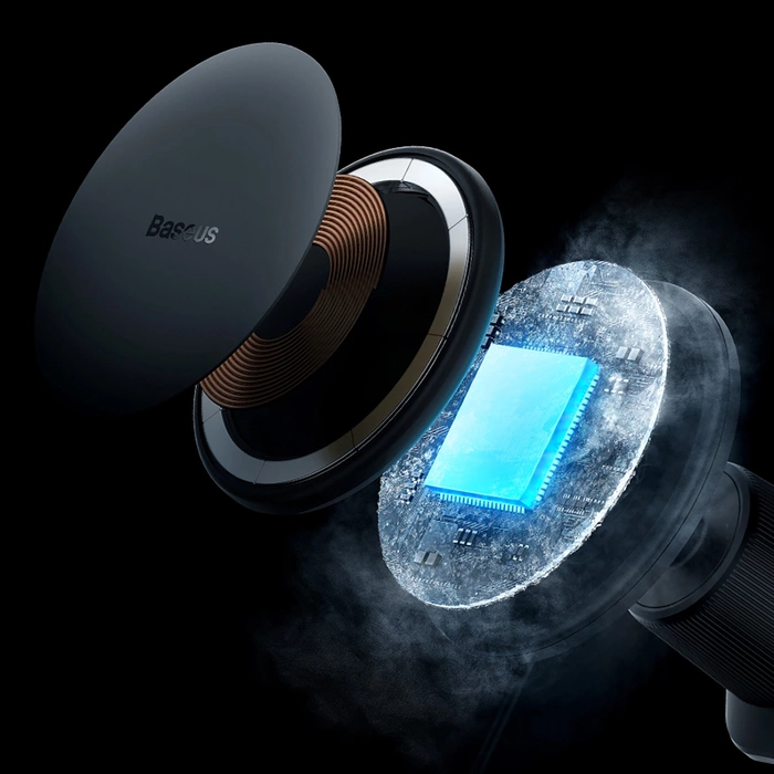 Baseus CW01 Autohalterung für iPhone mit 15-W-Induktionsladegerät für Lüftungsschlitze – Schwarz