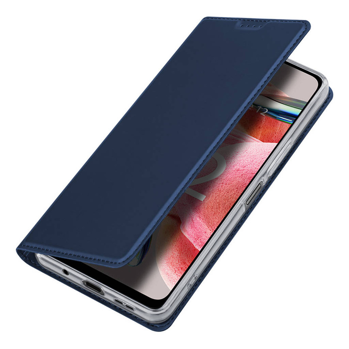 Custodia Dux Ducis Skin Pro per Xiaomi Redmi Note 12 Flip Card Wallet Stand blu