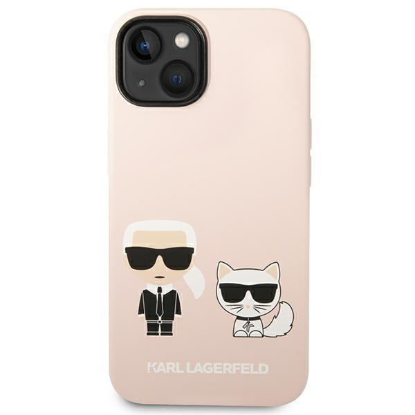 Karl Lagerfeld KLHMP14MSSKCI iPhone 14 Plus 6,7" hartcase hellrosa/hellrosa Silikon Karl & Choupette MagSafe
