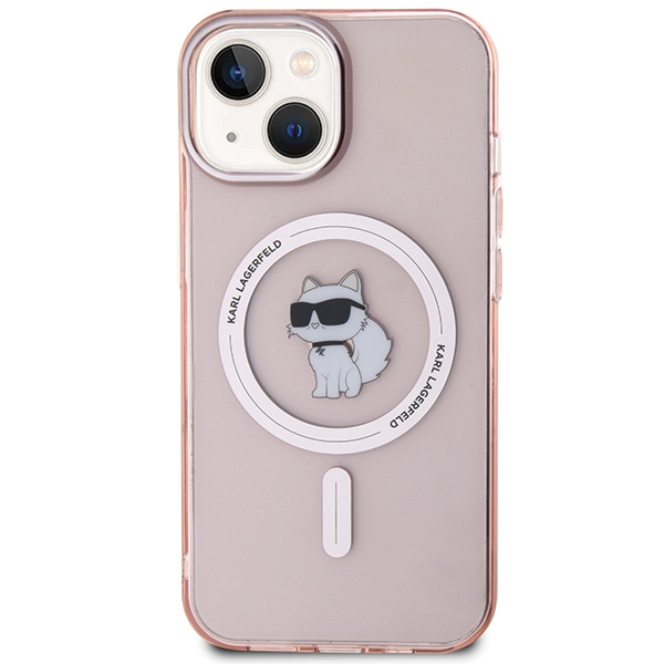 Etui Karl Lagerfeld KLHMP15SHFCCNOP iPhone 15 6.1" różowy/pink hardcase IML Choupette MagSafe Case