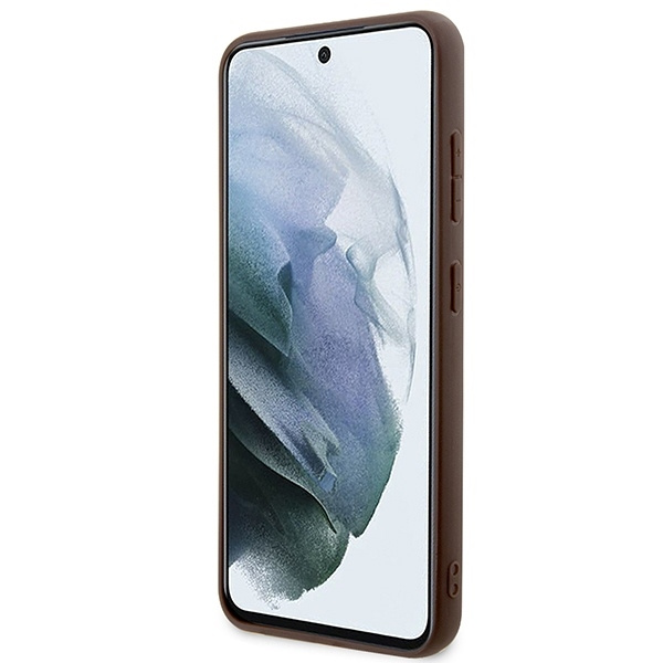 Obal Guess GUHCS23MG4GFBR S23 Plus S916 hnědá/hnědá tvrdá case 4G kovové zlaté logo