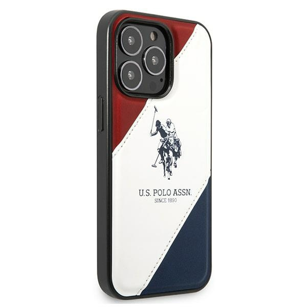 US Polo USHCP14LPSO3 iPhone 14 Pro 6.1" weiß/weiß Tricolor Geprägt