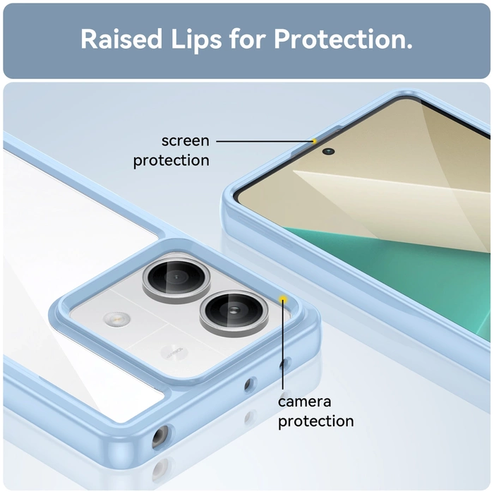 Coque Space avec cadre en gel pour Xiaomi Redmi Note 13 5G - bleu