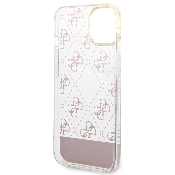 Case GUESS Apple iPhone 14 Plus 4G Pattern Script Pink Hardcase