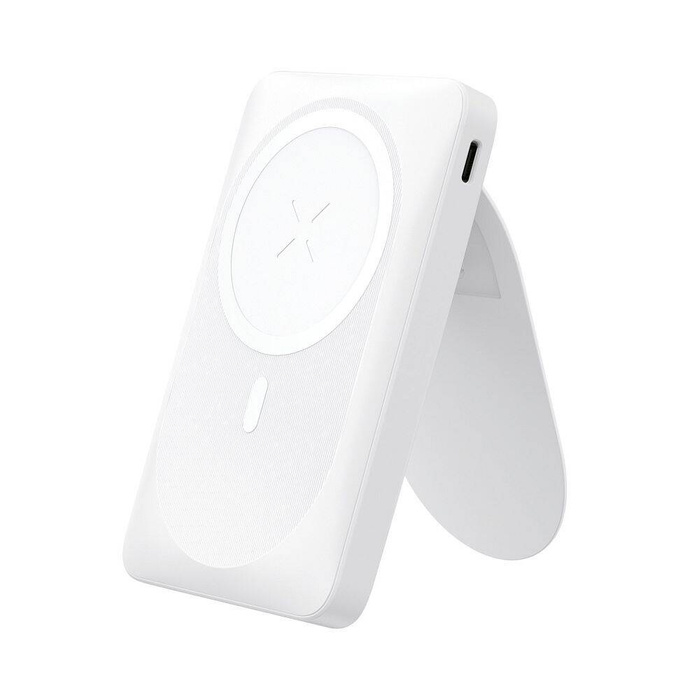 Powerbank zgodny z MagSafe Forcell F-Energy MagStand F10K2 QC3.0 PD 5A 20W 10000 mAh biały