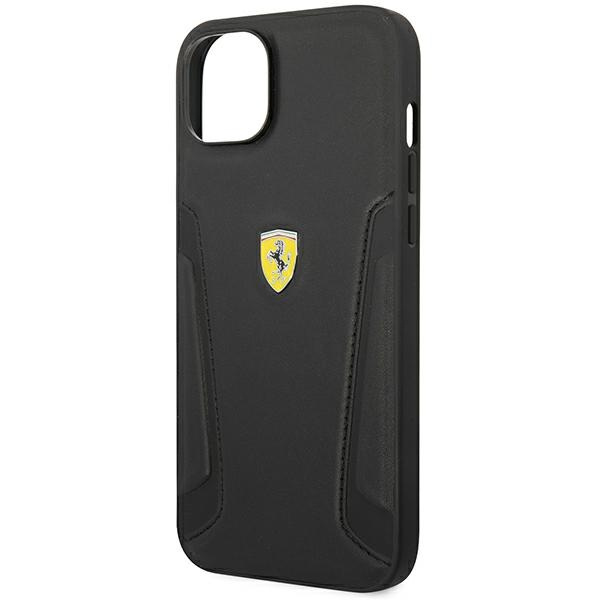 Ferrari FEHCP14MRBUK iPhone 14 Plus 6.7" black/black hardcase Leather Stamp Sides